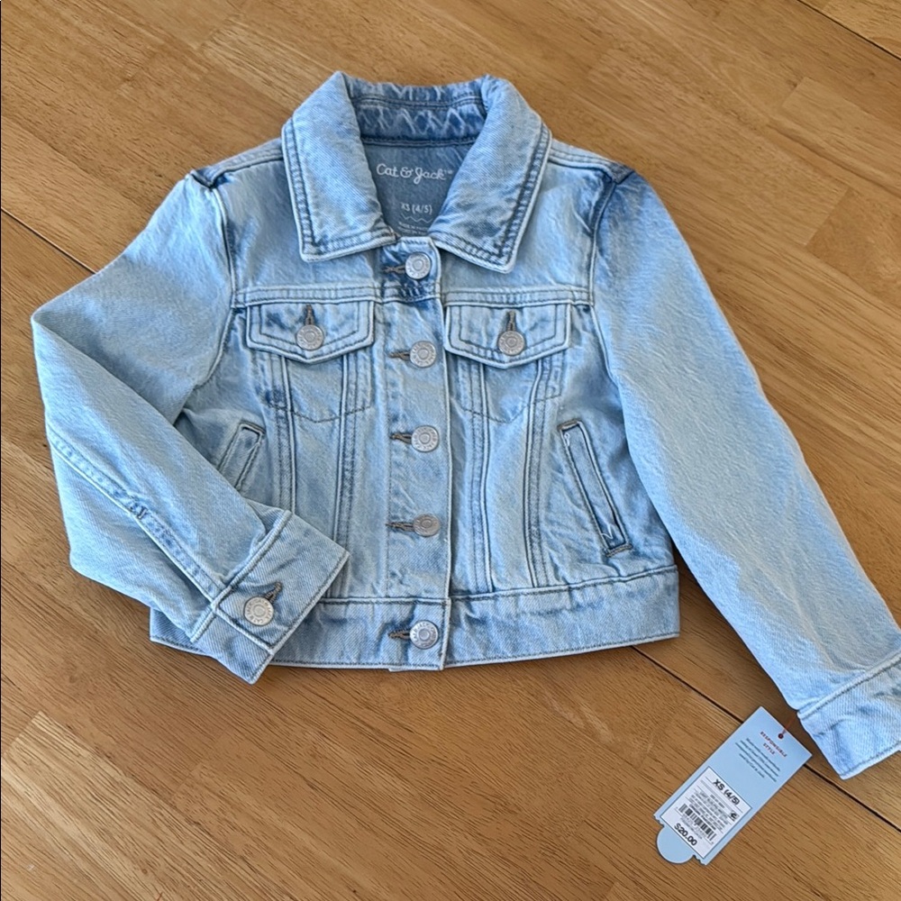 Cat & Jack Light Blue Denim Jacket for Kids